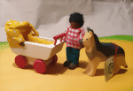 Set Puppenwagen mit Schferhund